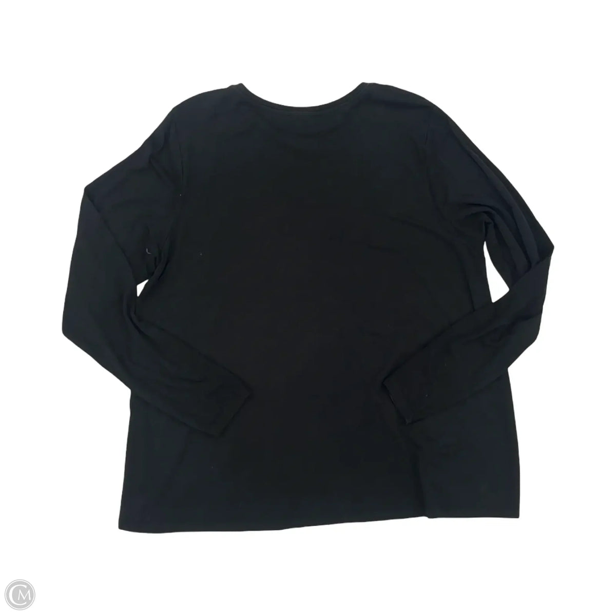 Top Long Sleeve Basic By Eileen Fisher In Black, Size: L