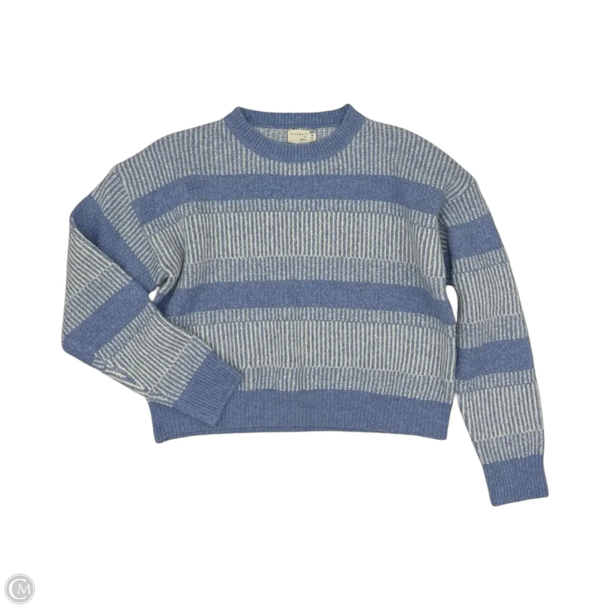 Sweater By Clothes Mentor In Blue & White, Size: M