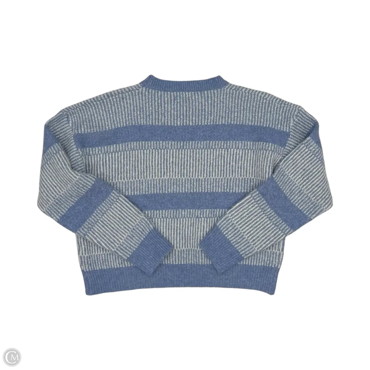Sweater By Clothes Mentor In Blue & White, Size: M