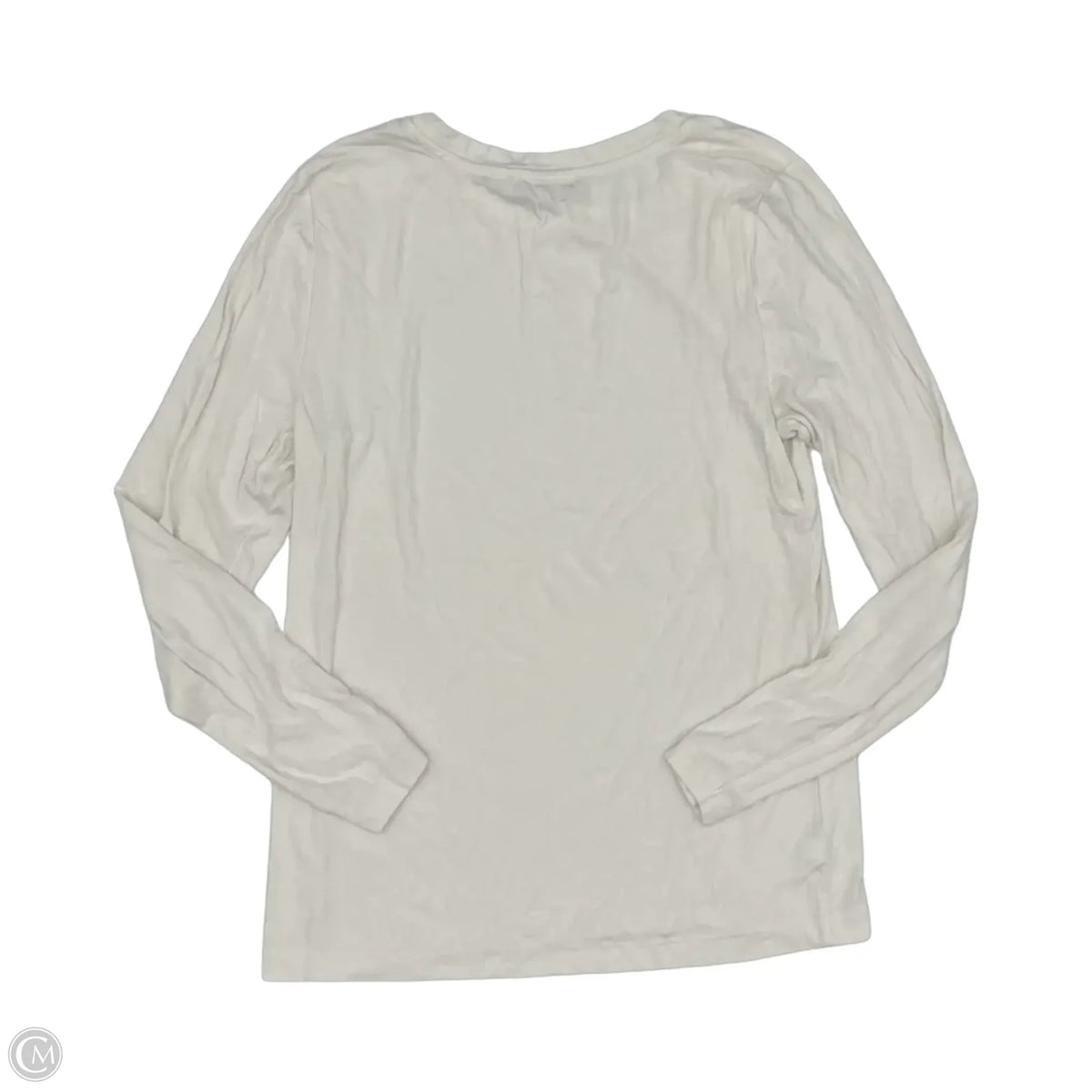 Top Long Sleeve Basic By Loft In Cream, Size: M