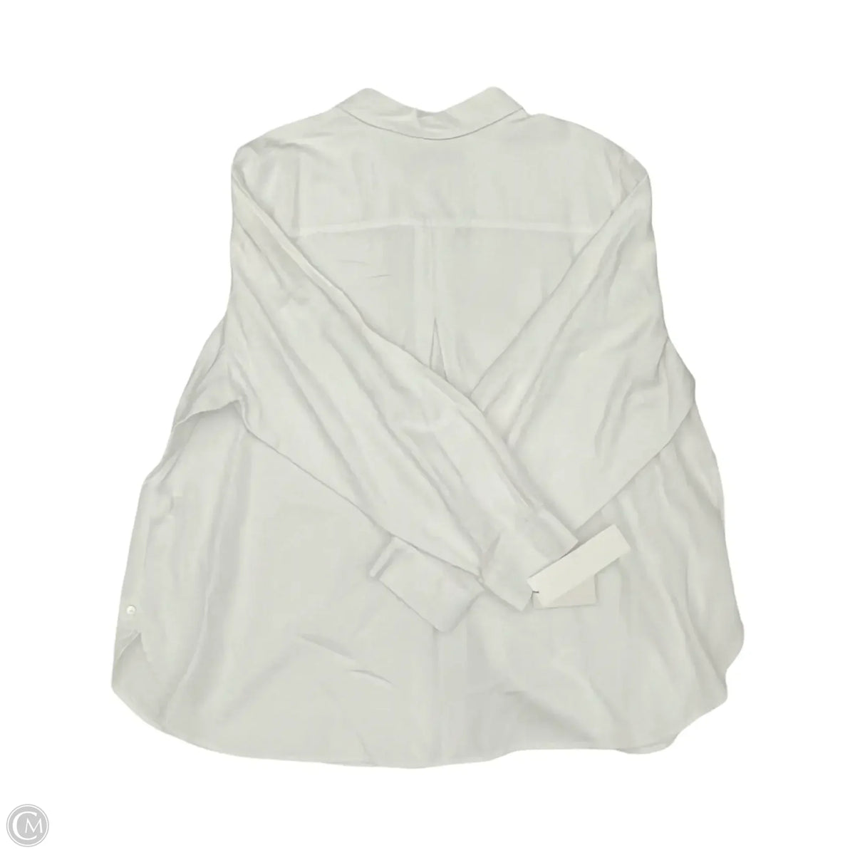 Top Long Sleeve By Foxcroft In White, Size: 2x