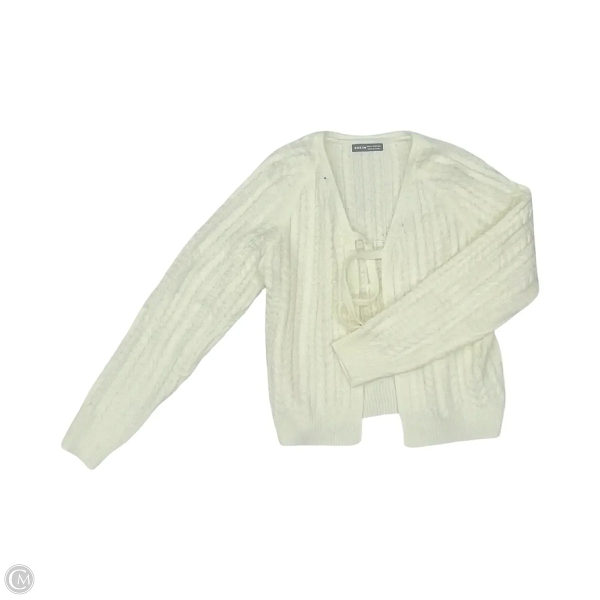 Sweater Cardigan By Shein In Cream, Size: M