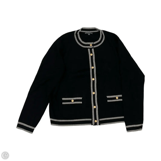 Sweater Cardigan By Adrianna Papell In Black, Size: Xl