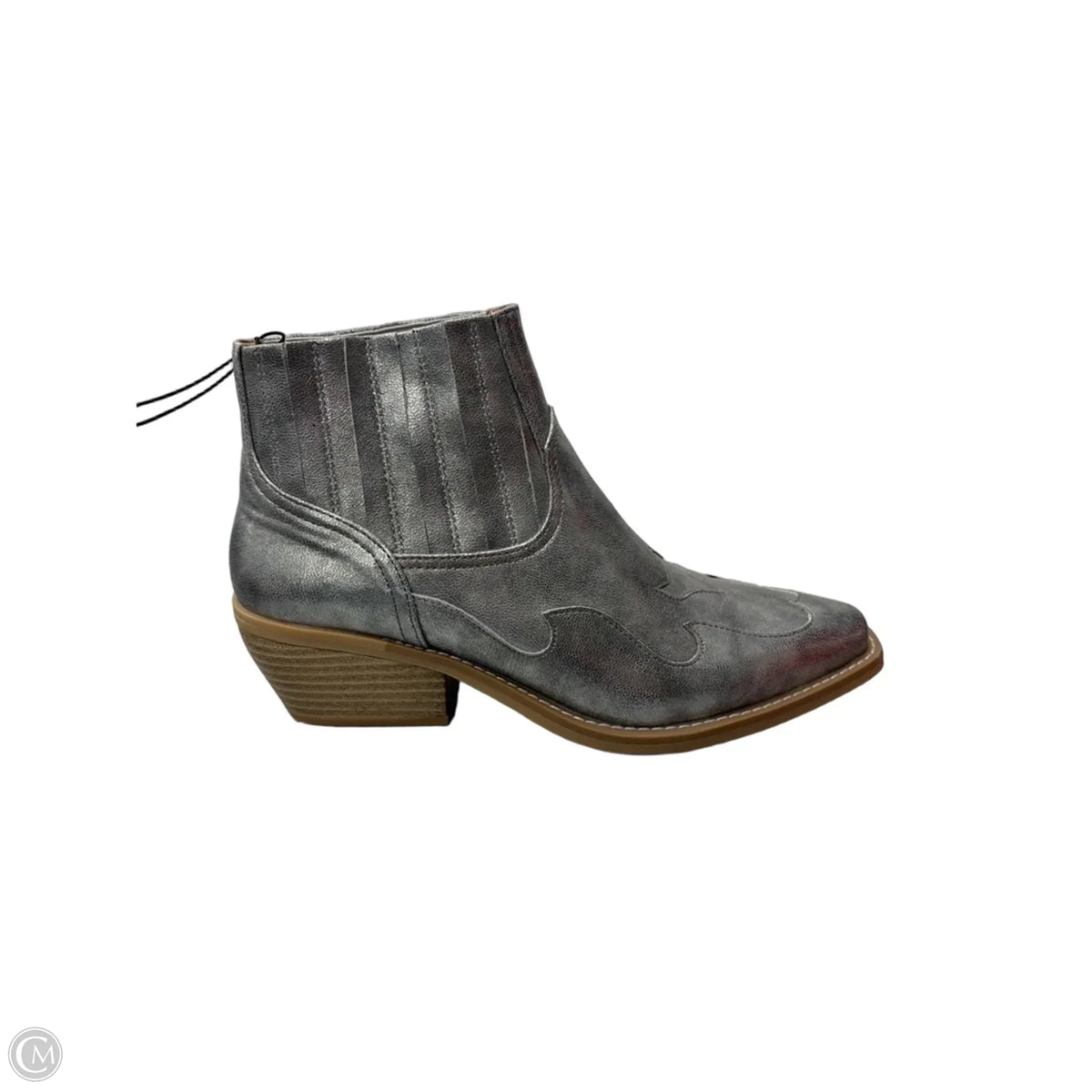 Boots Western By Forever 21 In Silver, Size: 9