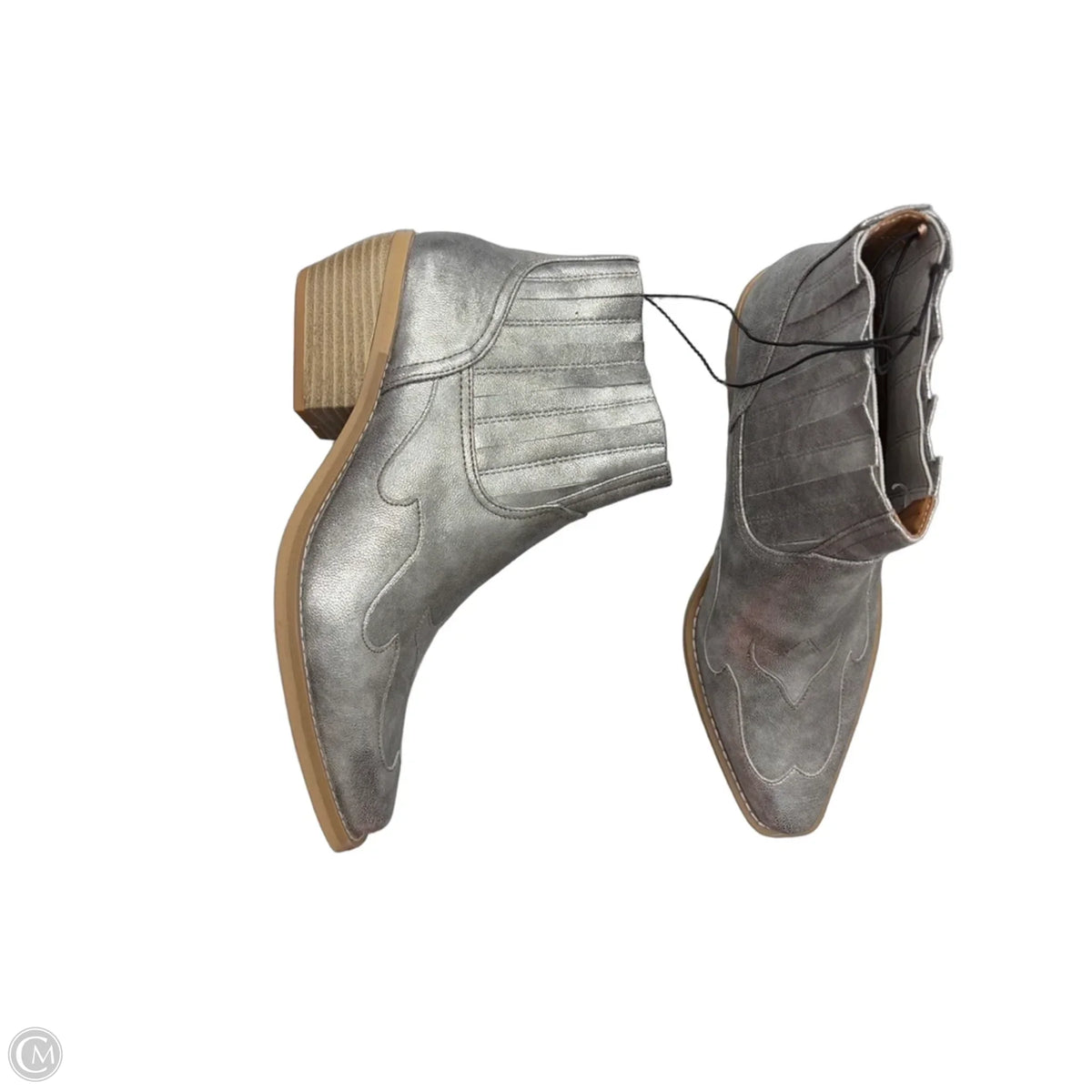 Boots Western By Forever 21 In Silver, Size: 9