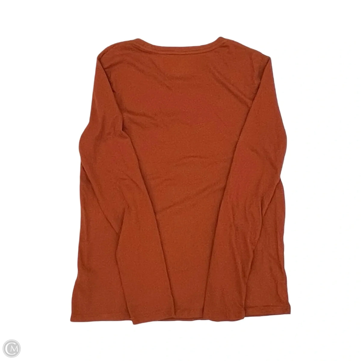 Top Long Sleeve Basic By Time And Tru In Orange, Size: M