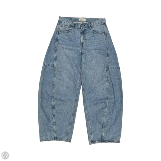 Jeans Wide Leg By Abercrombie And Fitch In Blue Denim, Size: 8