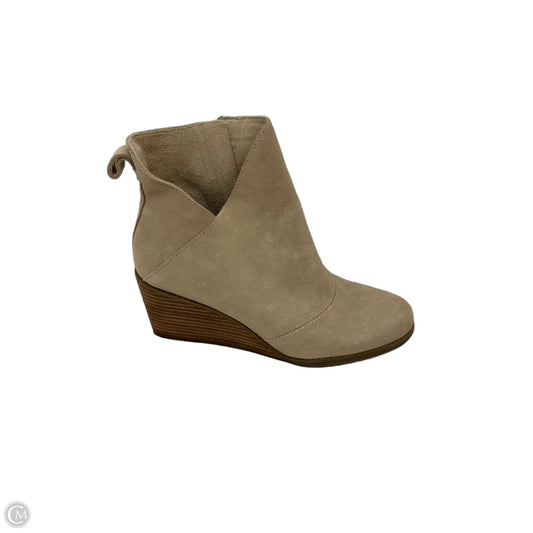 Boots Ankle Heels By Toms In Brown, Size: 9