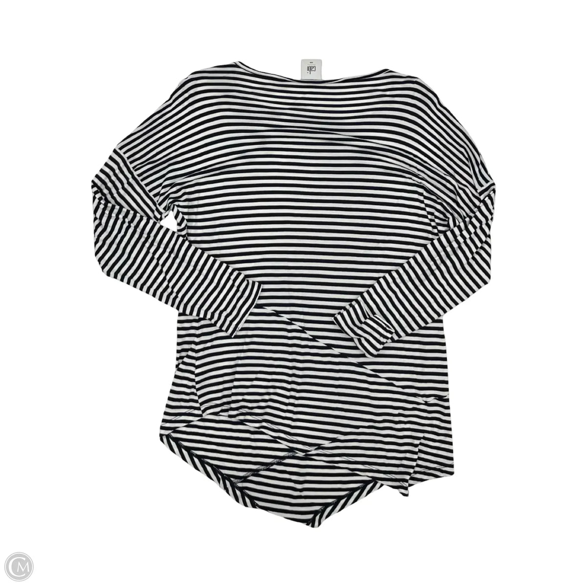 Top Long Sleeve By Cabi In Blue & White, Size: S
