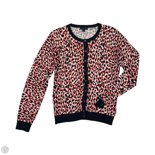 Sweater Cardigan By Tommy Hilfiger In Blue & Red, Size: M