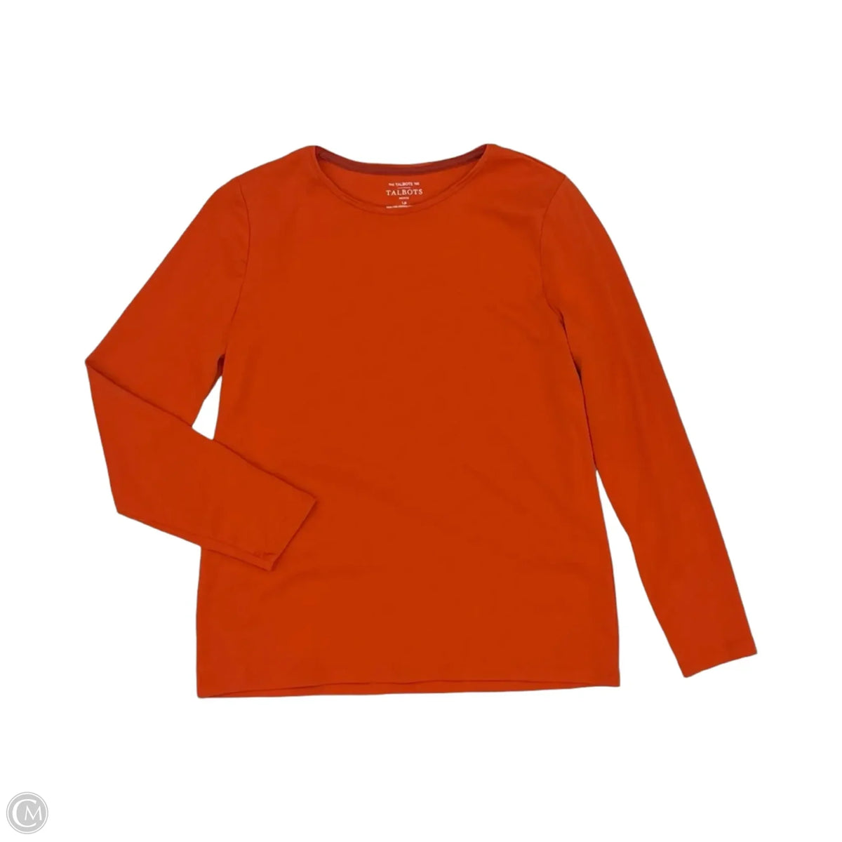 Top Long Sleeve Basic By Talbots In Orange, Size: Lp