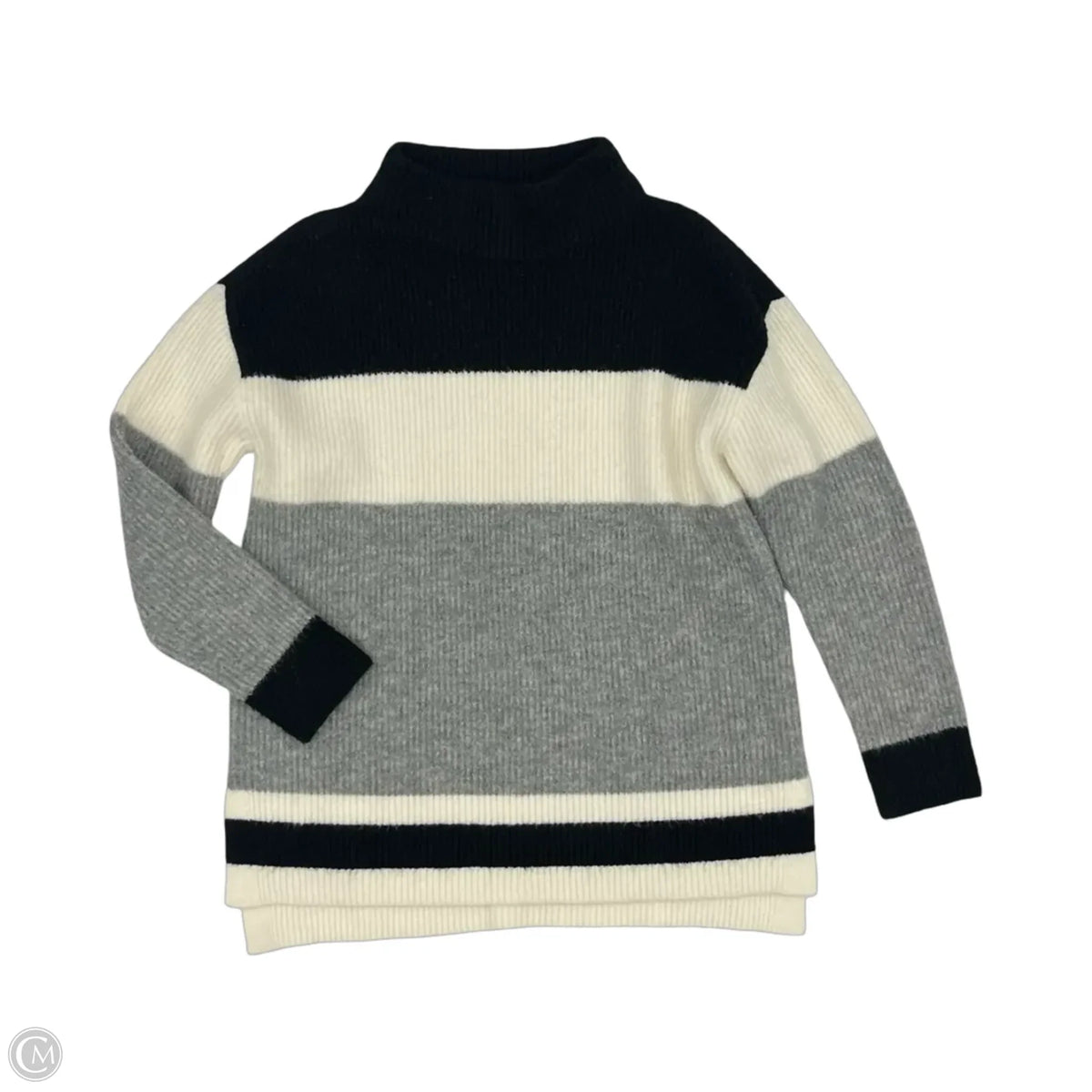 Sweater By Talbots In Black & White, Size: M