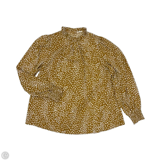 Blouse Long Sleeve By Jodifl In Brown, Size: L