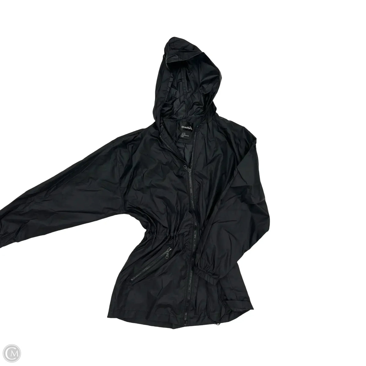 Jacket Windbreaker By Clothes Mentor In Black, Size: S