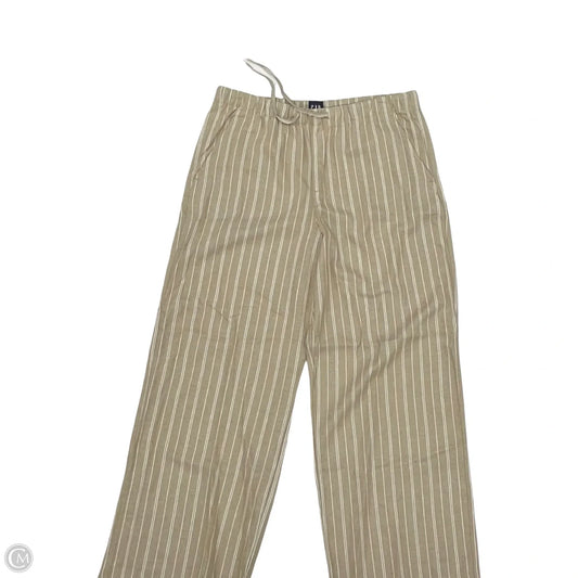 Pants Linen By Gap In Tan & White, Size: L