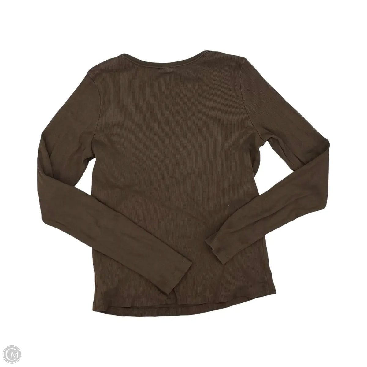 Top Long Sleeve By Universal Thread In Brown, Size: L