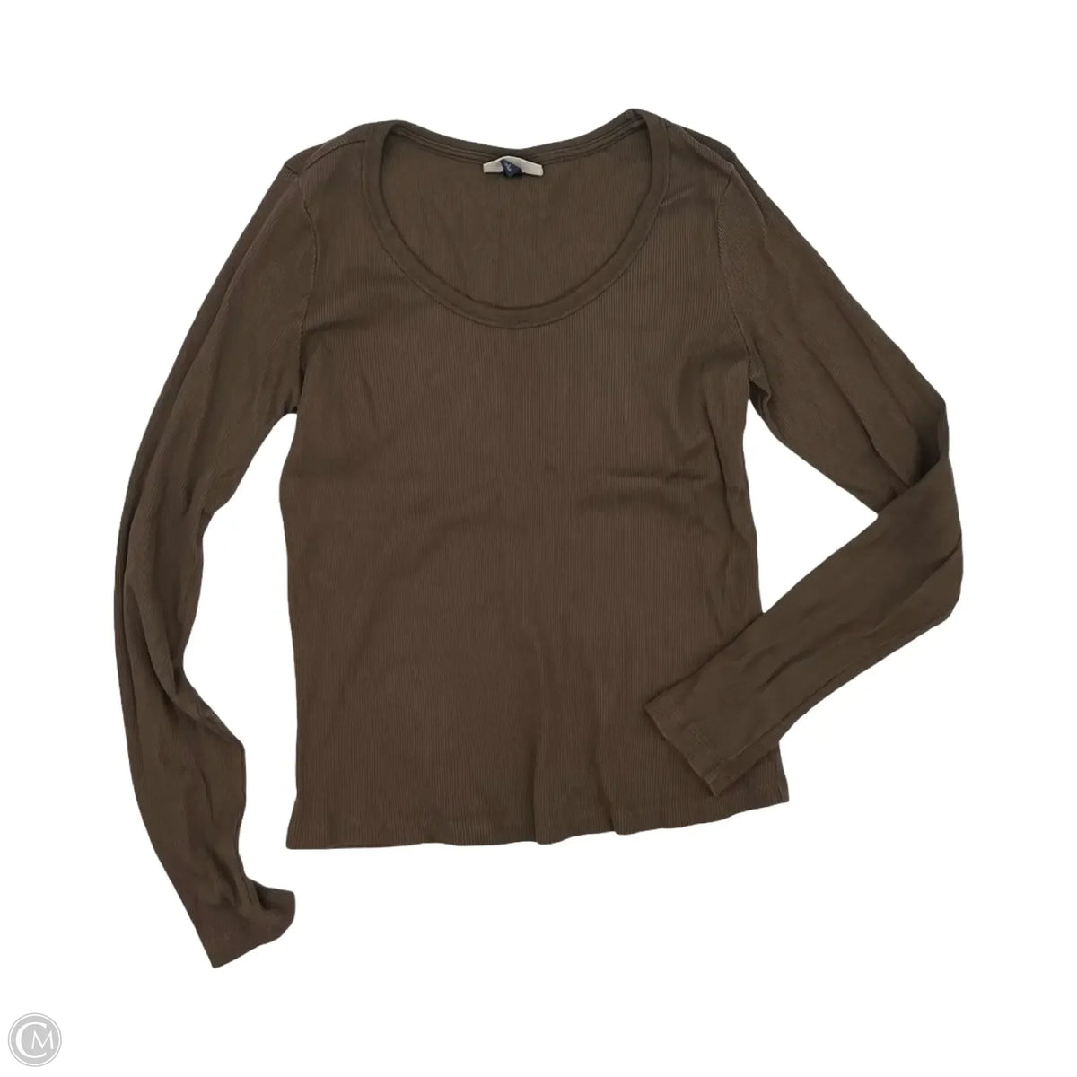 Top Long Sleeve By Universal Thread In Brown, Size: L