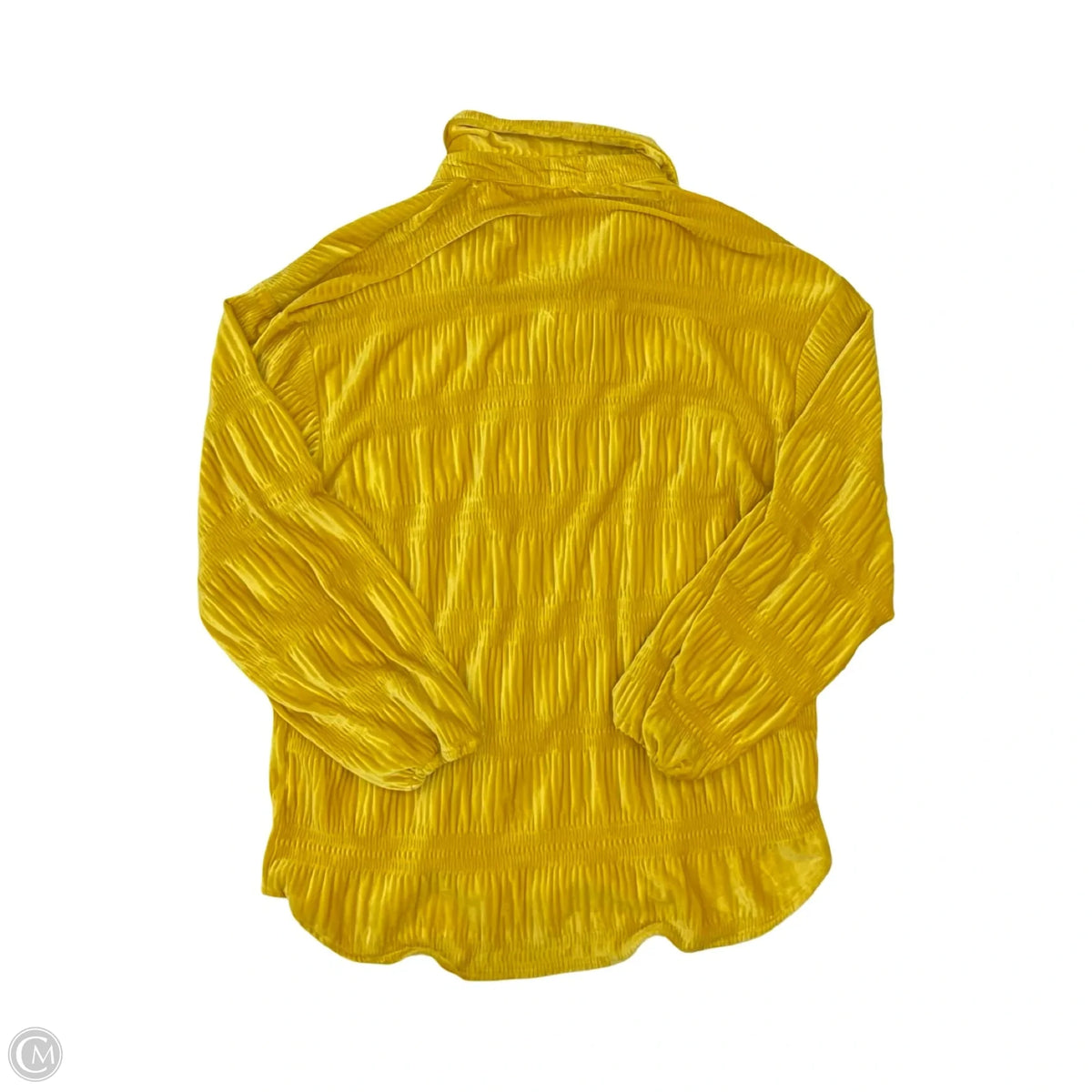 Blouse Long Sleeve By Bibi In Yellow, Size: M