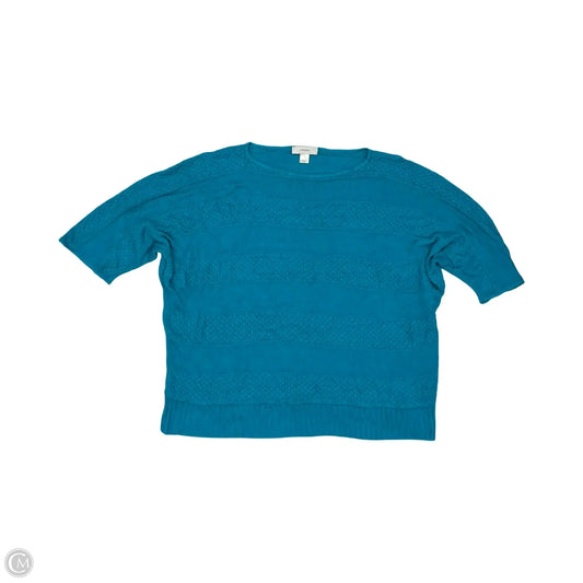 Sweater Short Sleeve By Cj Banks In Blue, Size: 1x