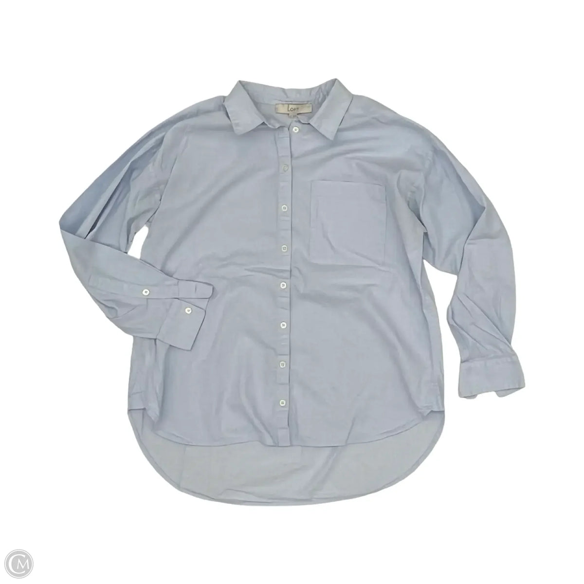 Top Long Sleeve By Loft In Blue, Size: M