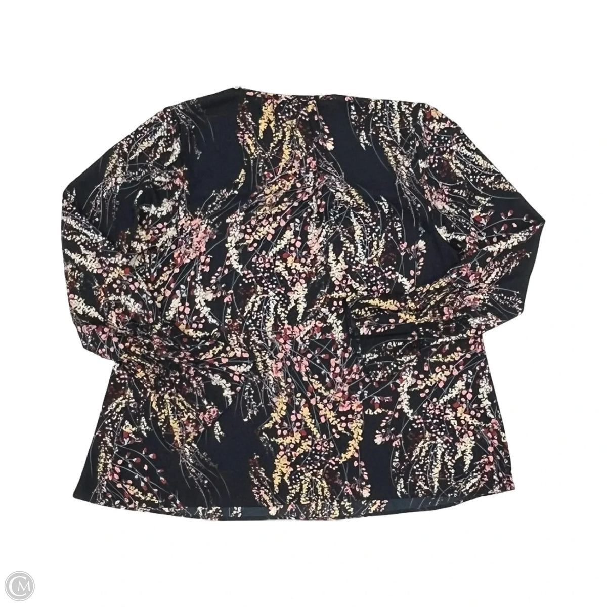 Blouse Long Sleeve By Allison Joy In Navy, Size: S