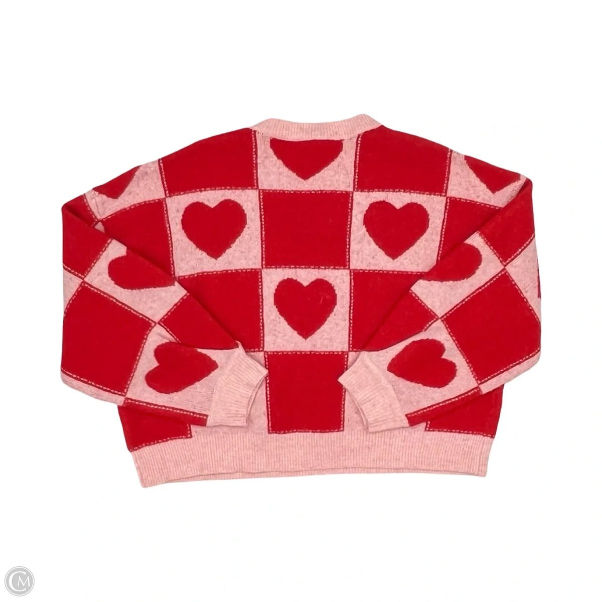 Sweater By Blu Pepper In Pink & Red, Size: L