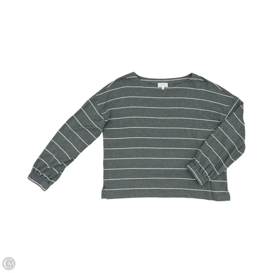 Top Long Sleeve By Soma In Grey & White, Size: Xl