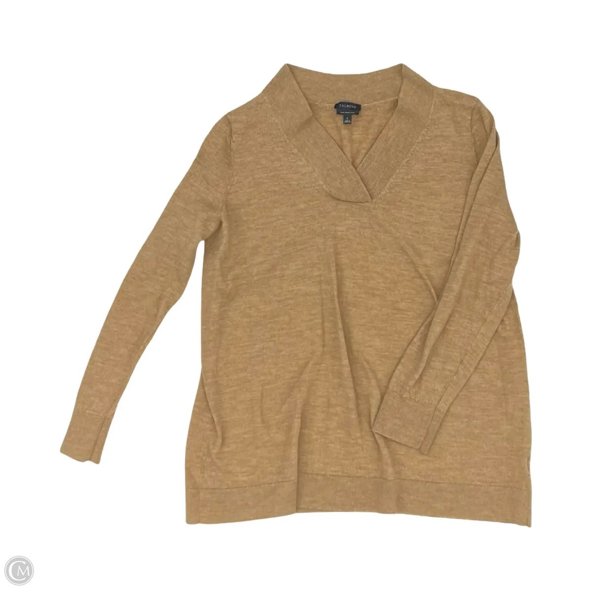 Sweater By Talbots In Tan, Size: L
