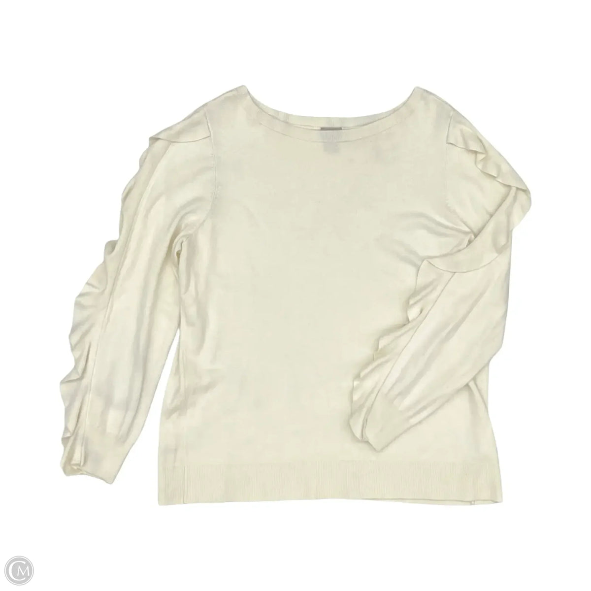 Sweater By Chicos In Cream, Size: L