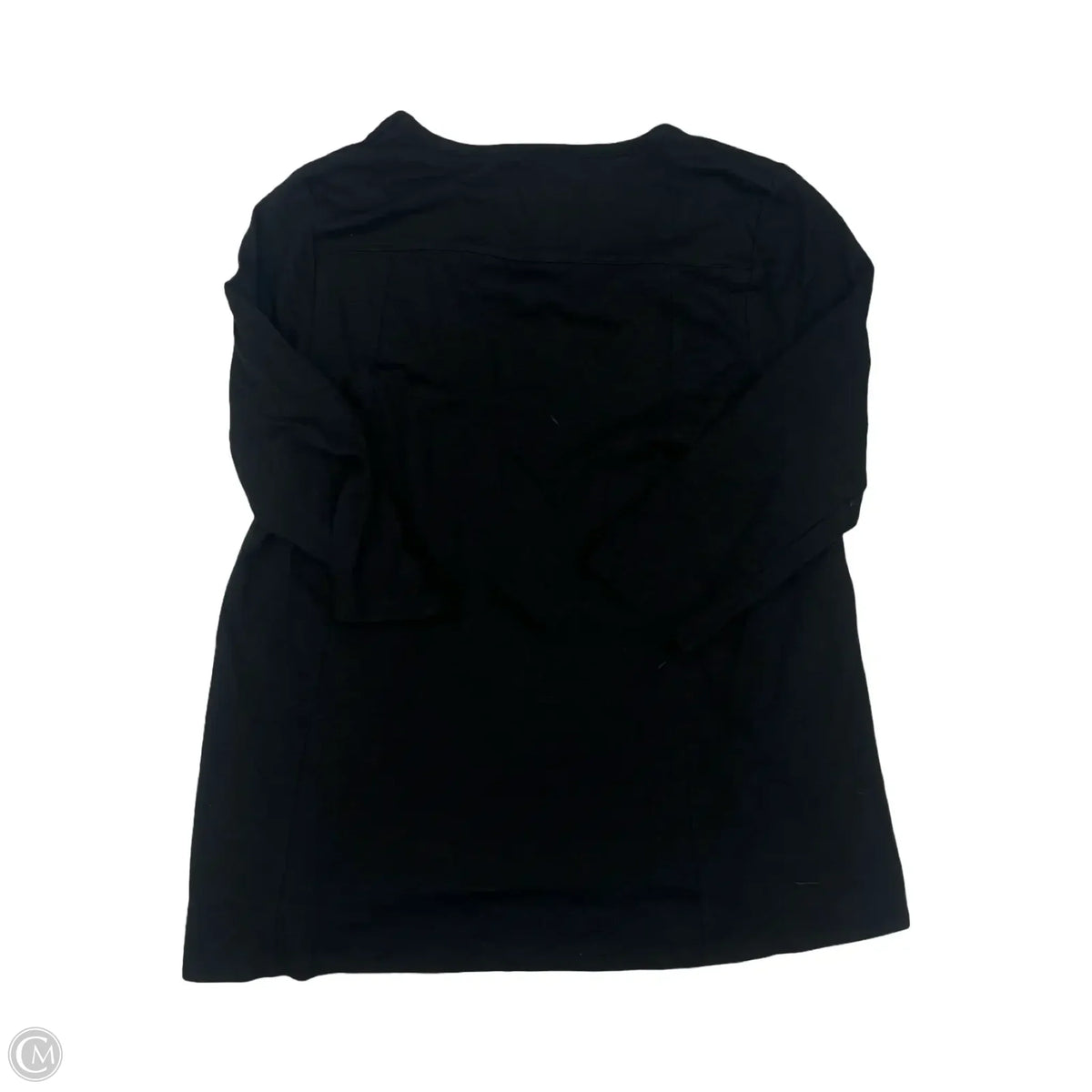 Top 3/4 Sleeve By Chicos In Black, Size: L