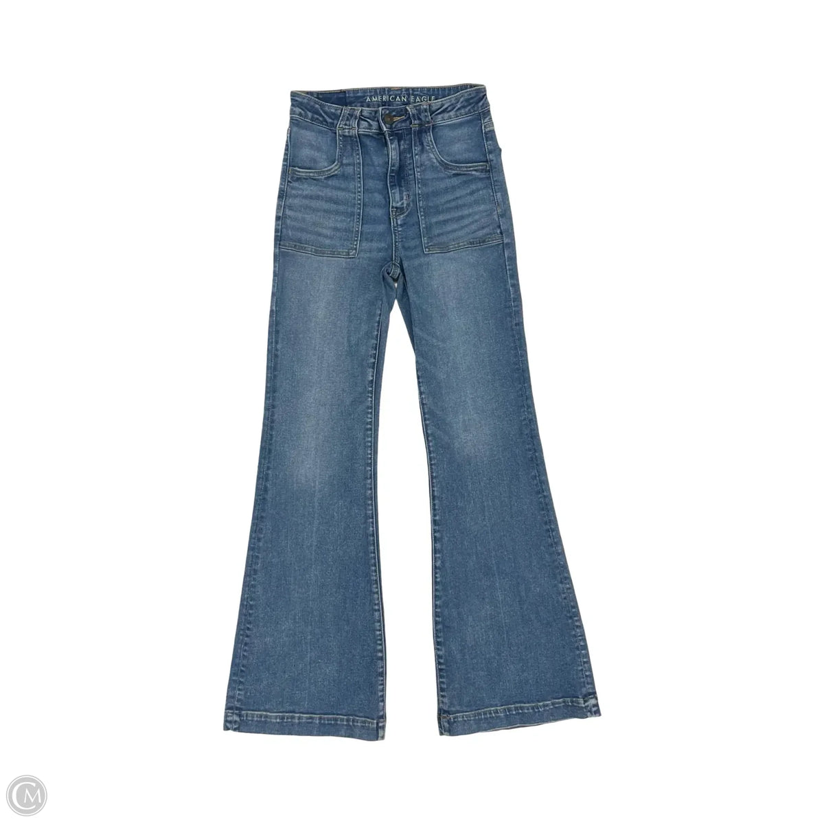 Jeans Flared By American Eagle In Blue Denim, Size: 2