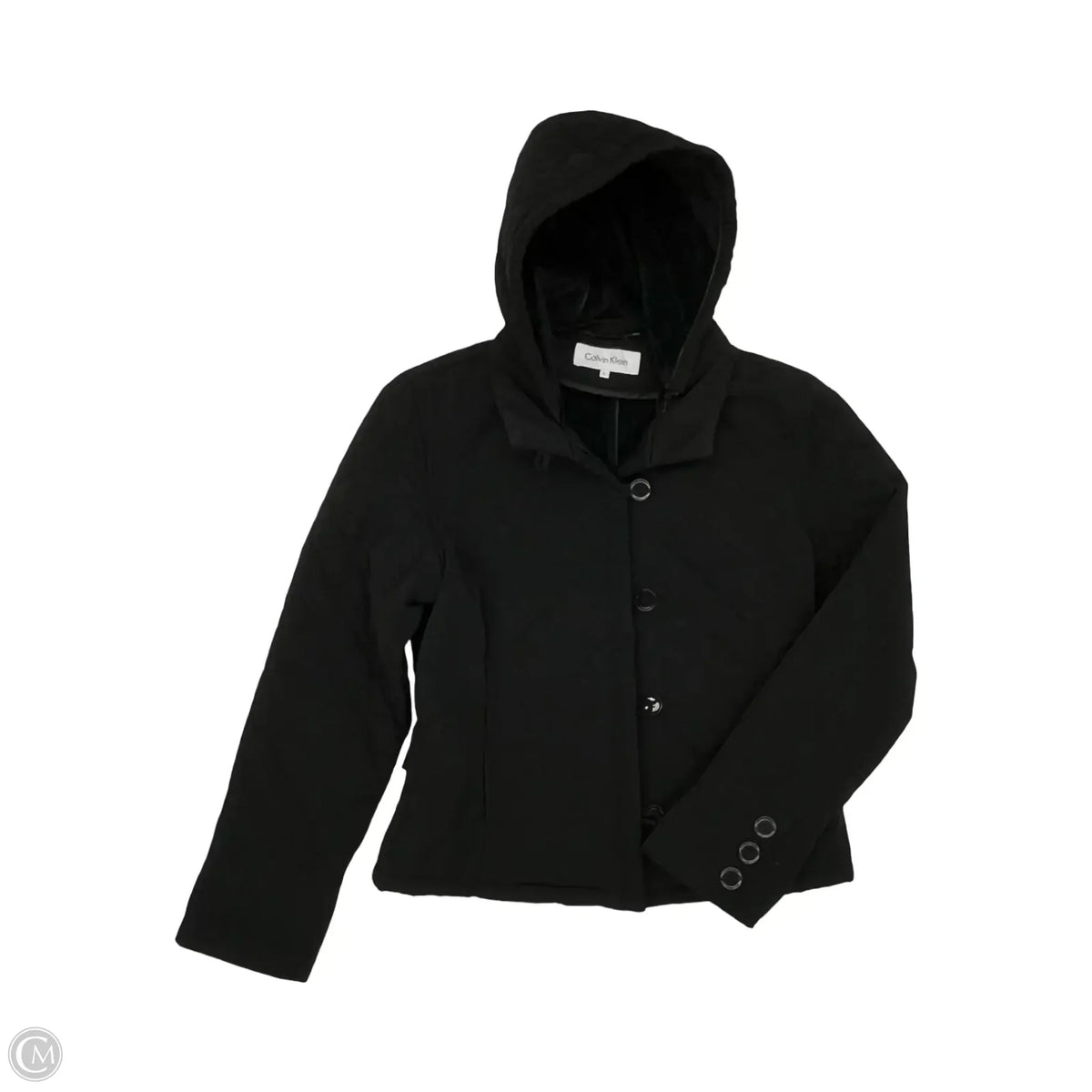 Coat Puffer & Quilted By Calvin Klein In Black, Size: L