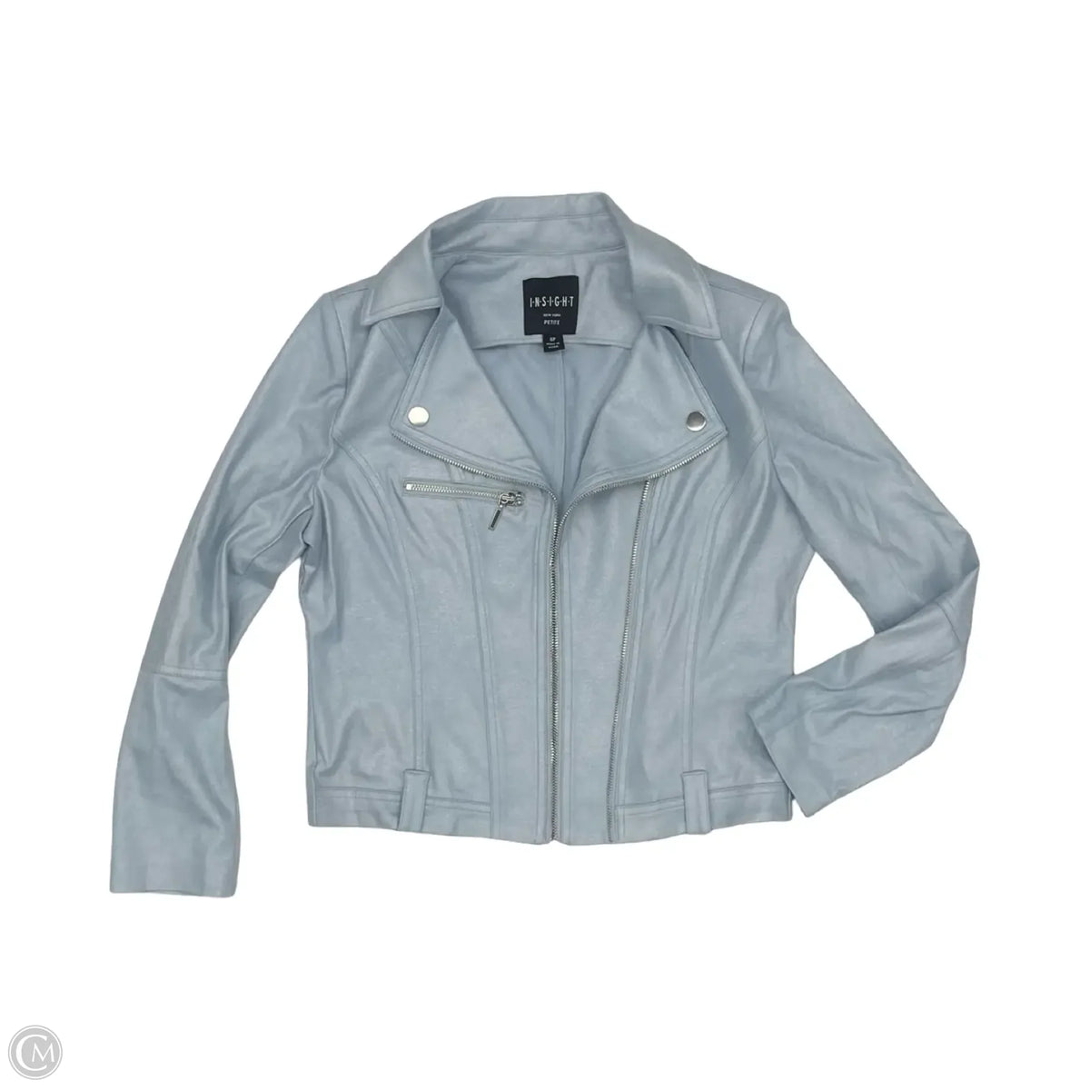 Jacket Moto By Clothes Mentor In Blue, Size: Sp