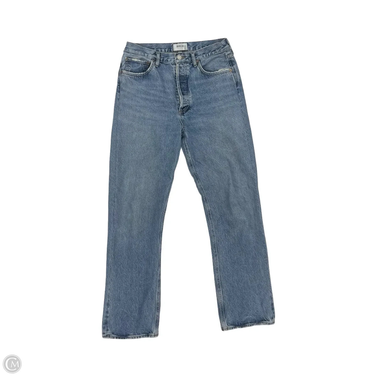 Jeans Straight By Agolde In Blue Denim, Size: 6
