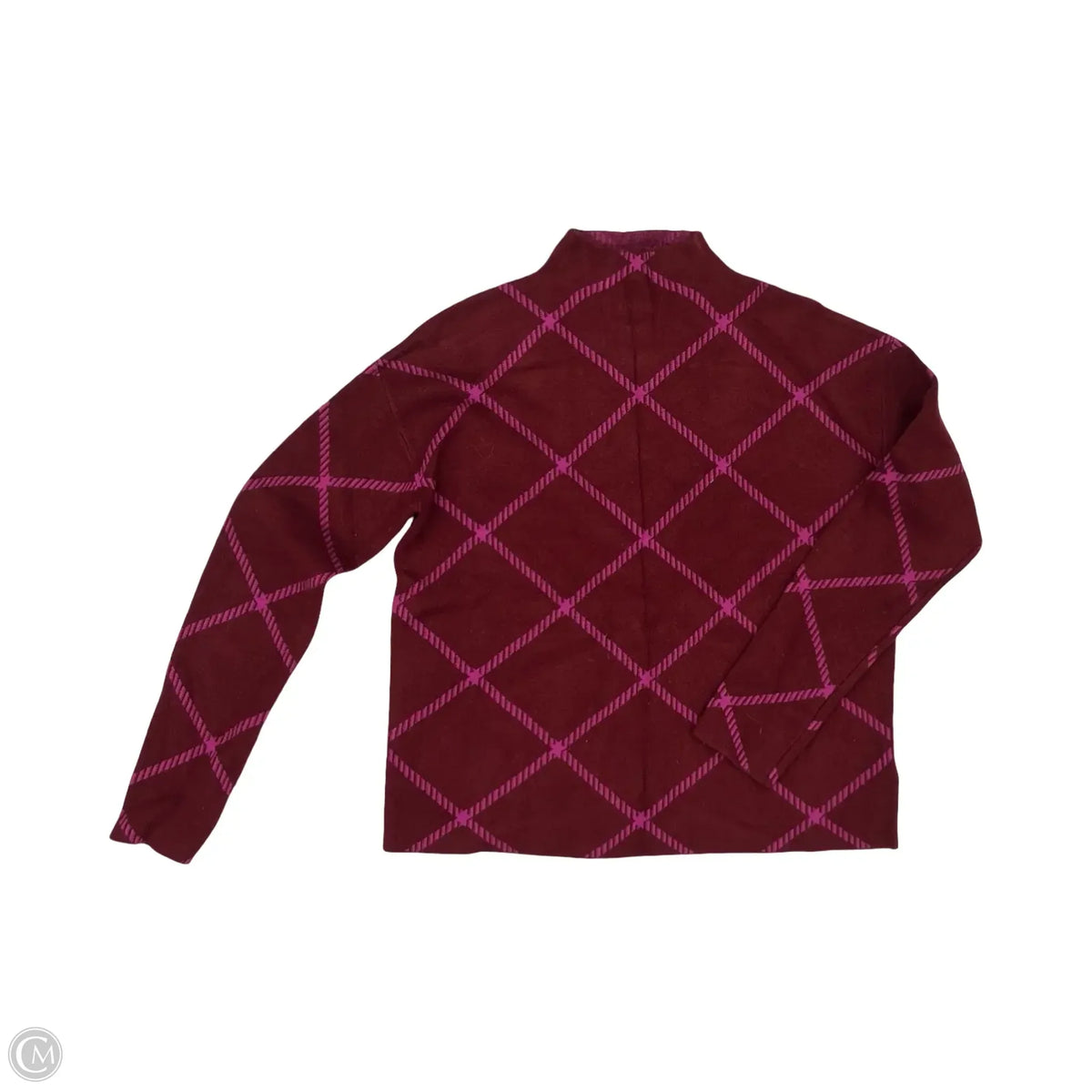 Sweater By Tahari In Pink & Red, Size: L