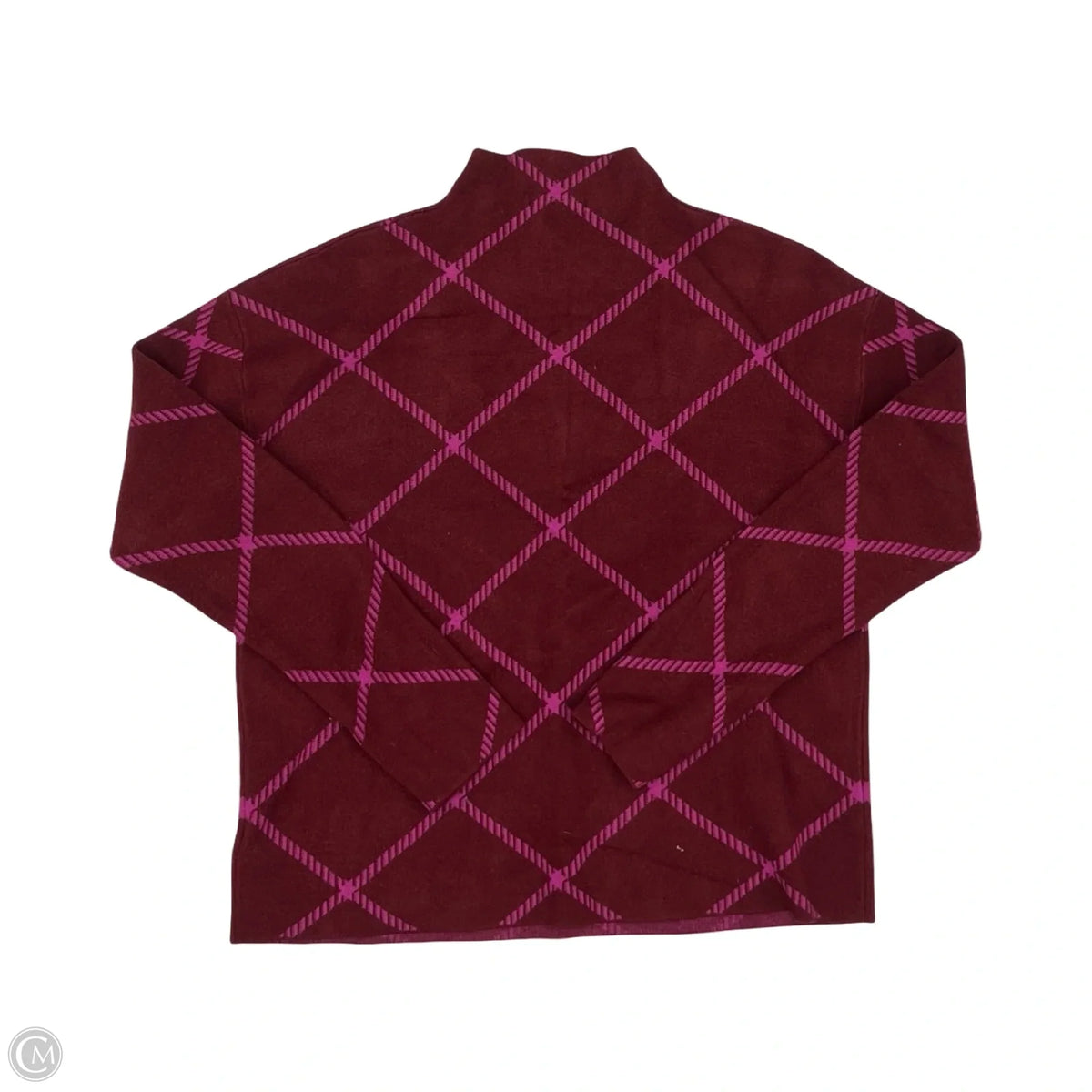 Sweater By Tahari In Pink & Red, Size: L