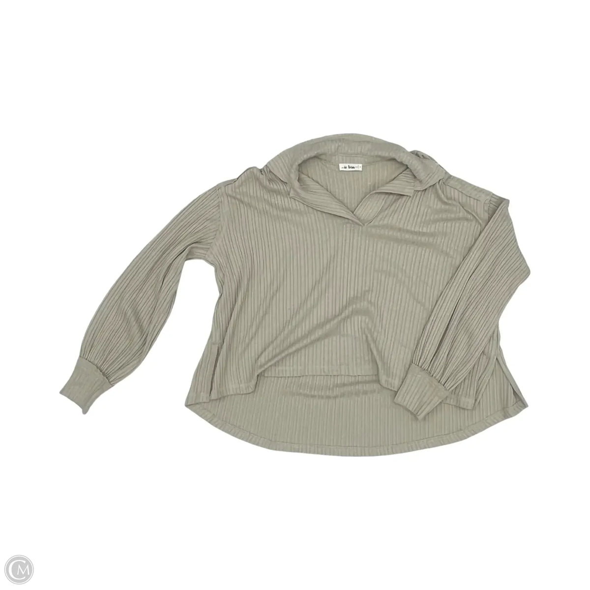 Top Long Sleeve By In Loom In Tan, Size: S