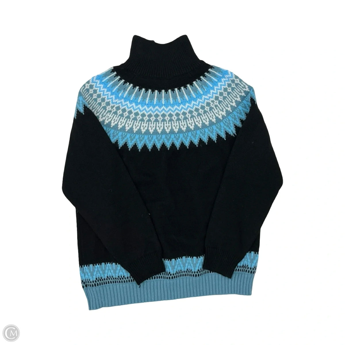 Sweater By Cmf In Black & Blue, Size: L