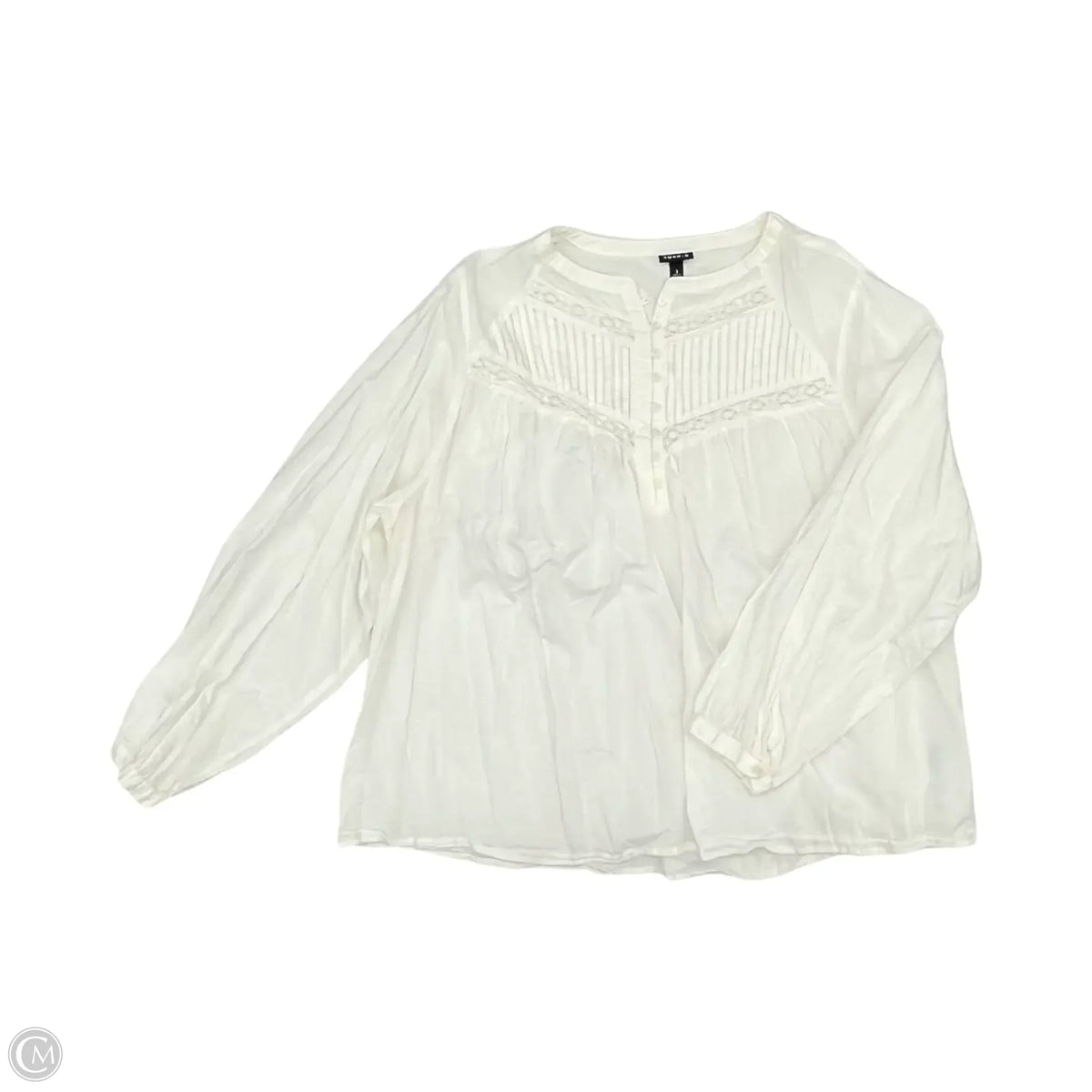 Top Long Sleeve By Torrid In White, Size: 3x