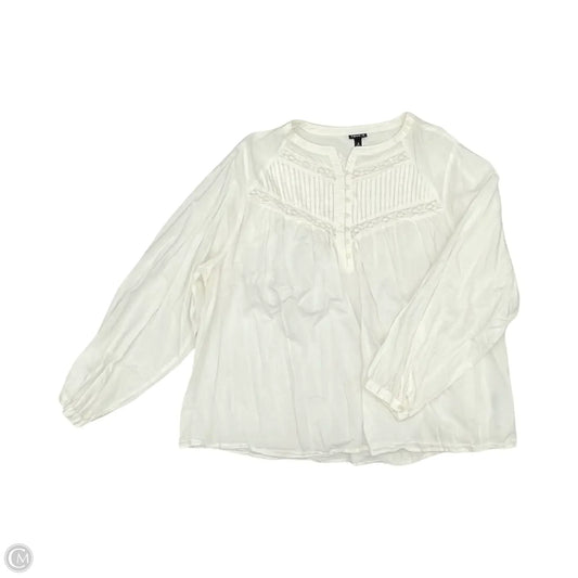 Top Long Sleeve By Torrid In White, Size: 3x