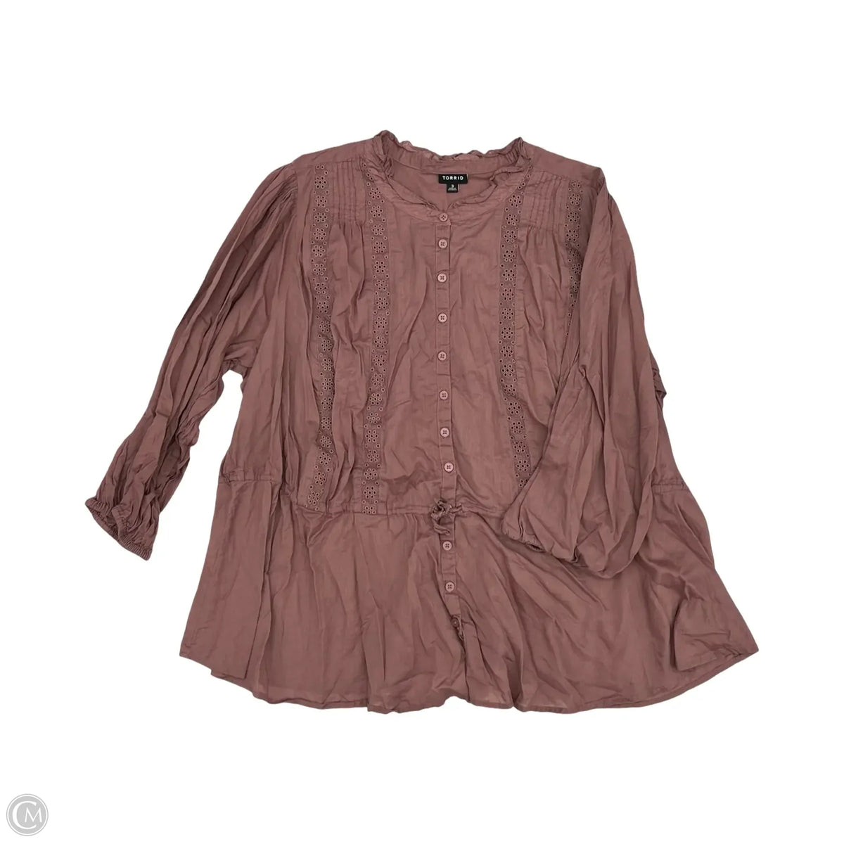 Top Long Sleeve By Torrid In Purple, Size: 3x