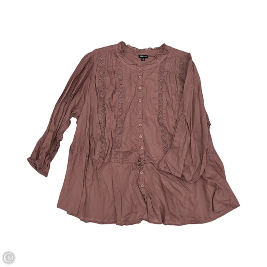 Top Long Sleeve By Torrid In Purple, Size: 3x