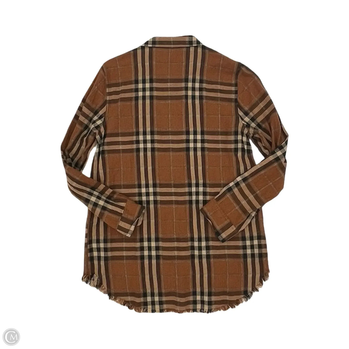 Jacket Shirt By Given Kale In Black & Brown, Size: S