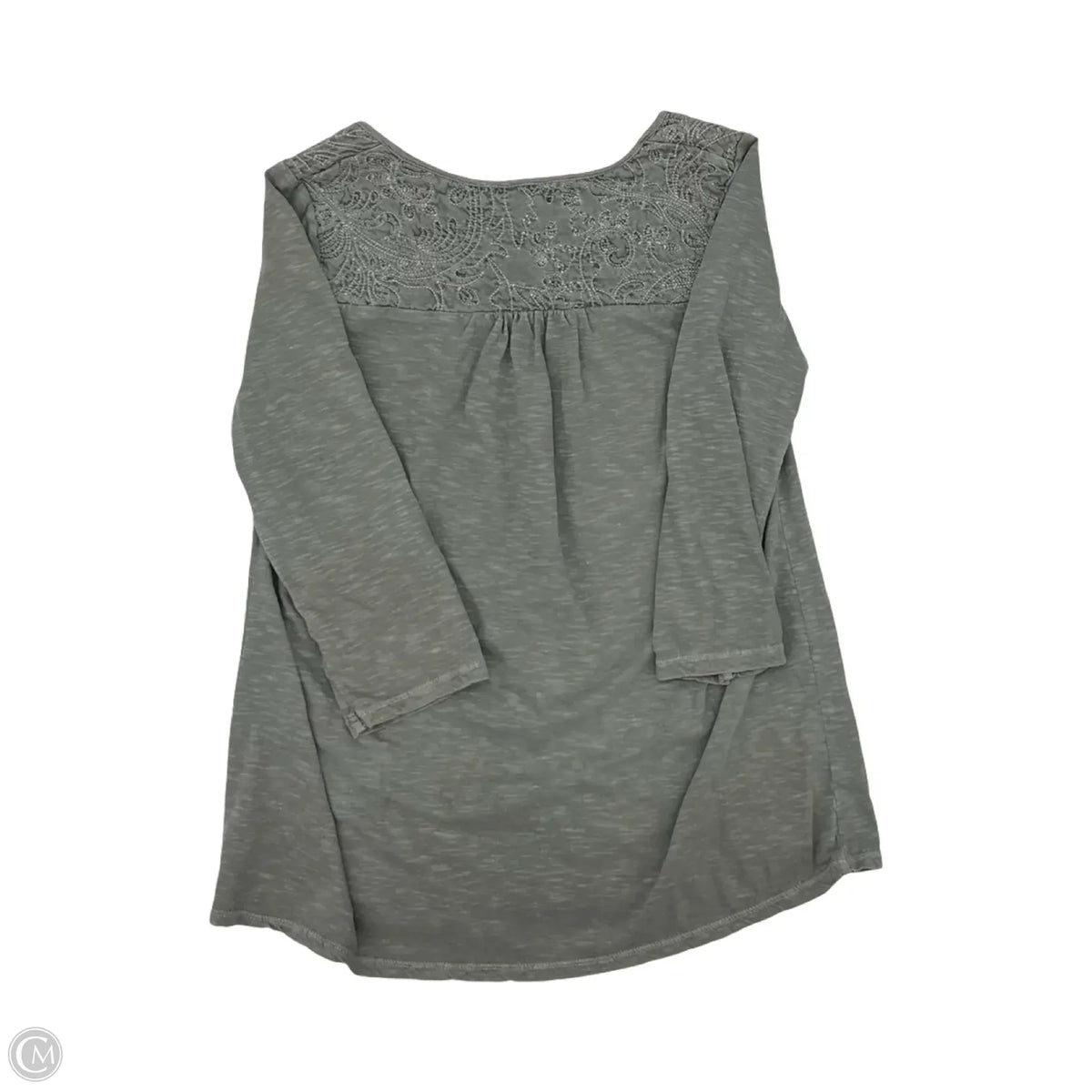 Top 3/4 Sleeve By Sonoma In Green, Size: S