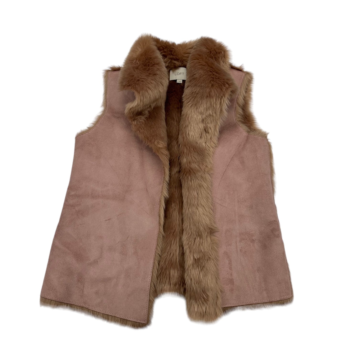 Vest Faux Fur & Sherpa By Loft  Size: S
