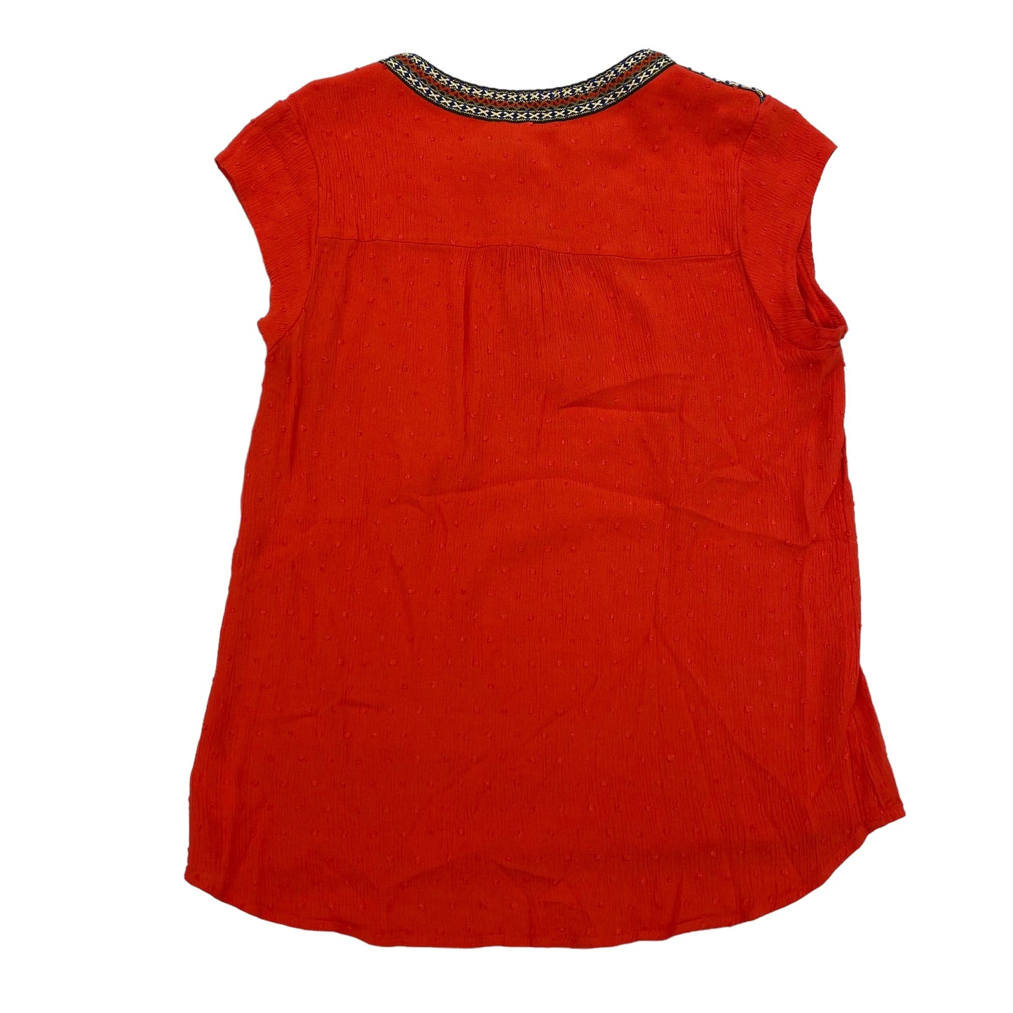 Red Blouse Short Sleeve Dr2, Size M