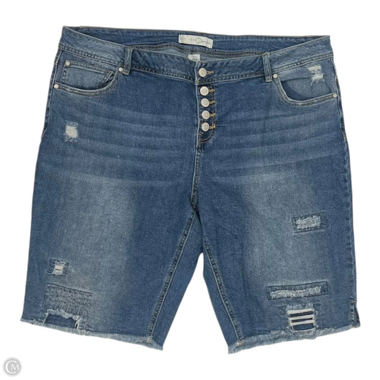 Shorts By Cato In Blue Denim, Size: 20