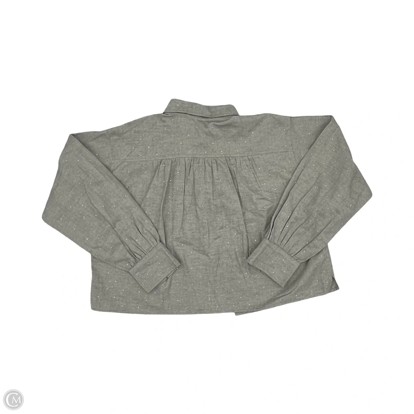 Blouse Long Sleeve By Loft In Grey, Size: S