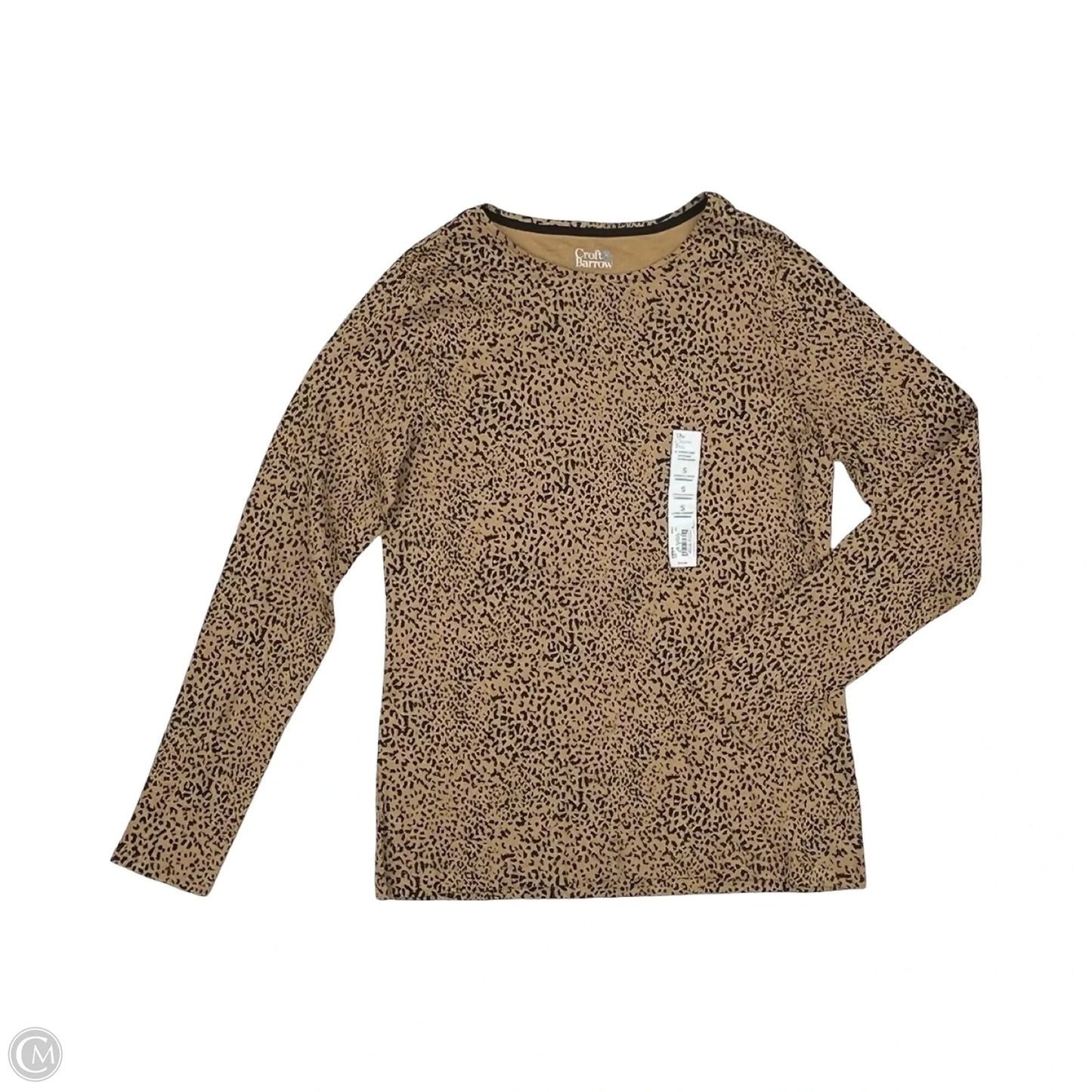 Top Long Sleeve By Croft And Barrow In Animal Print, Size: S