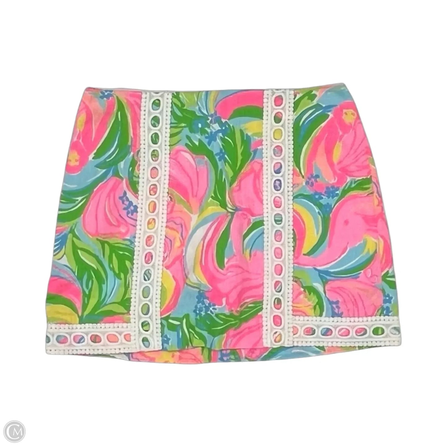 Skort Designer By Lilly Pulitzer In Green & Pink, Size: 4